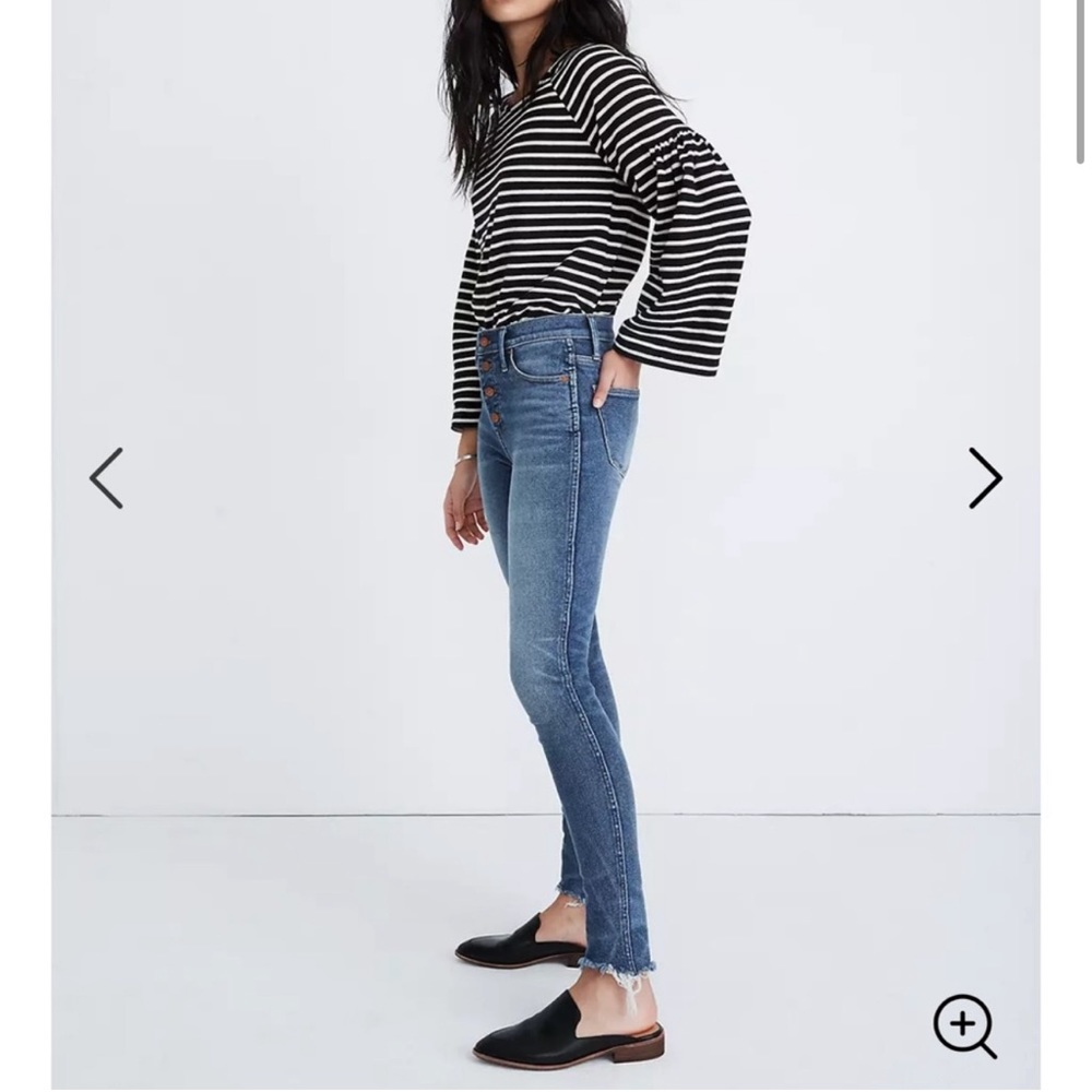 NWT Madewell High Rise Skinny Jeans in Cordova Wash: Button-Front Edition